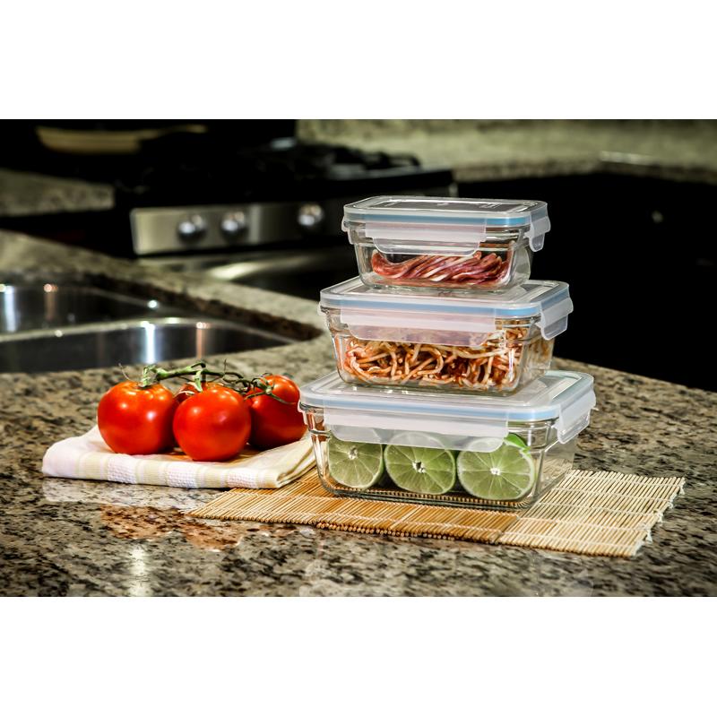 Glasslock 6Piece Rectangle Oven Safe Container Set