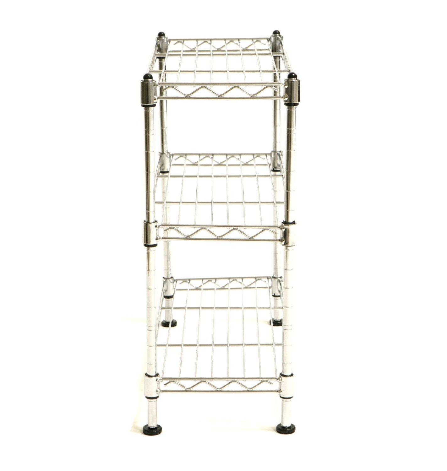 Seville Classics 3 Shelf Organizer, 17.5 by 7.5 by