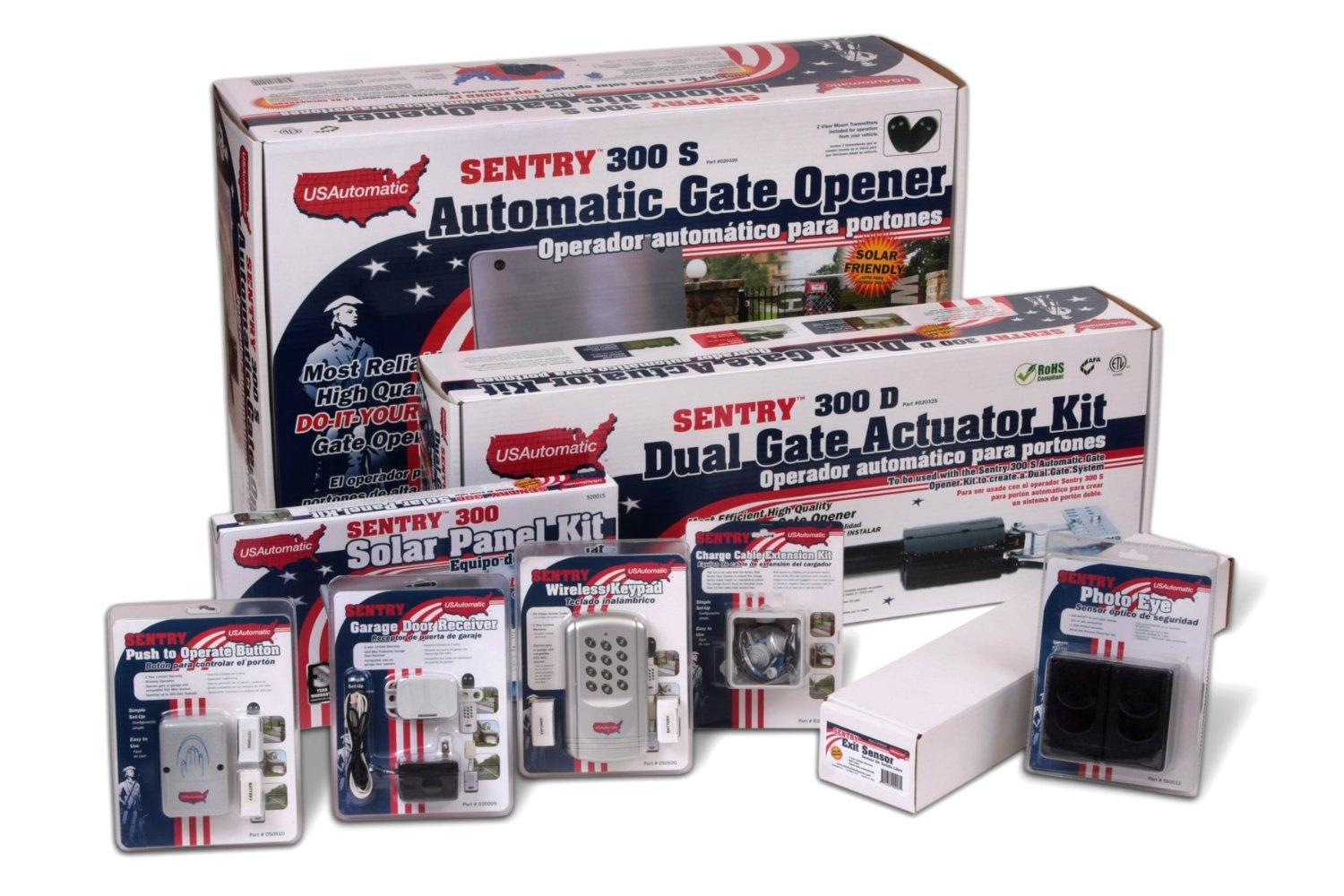 USAutomatic 020355 Medium 300 Solar Charged Automatic Gate Opener