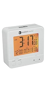 Amazon.com: Ambient Weather RC-1200MTTH 12" Radio Controlled Wall Clock