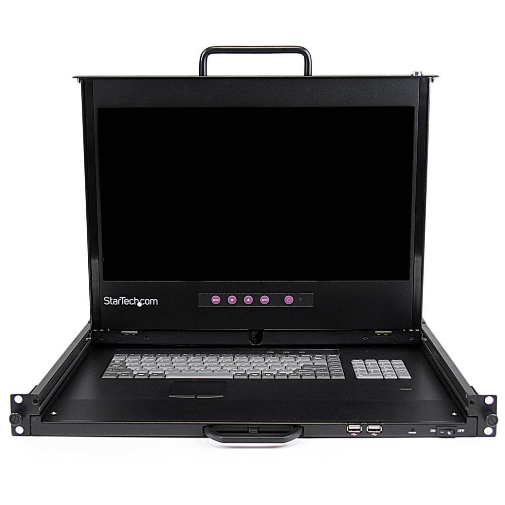 Screen Controller Rack Startech 1u 17in Hd 1080p Dual Rail Rackmount Lcd Console W ...