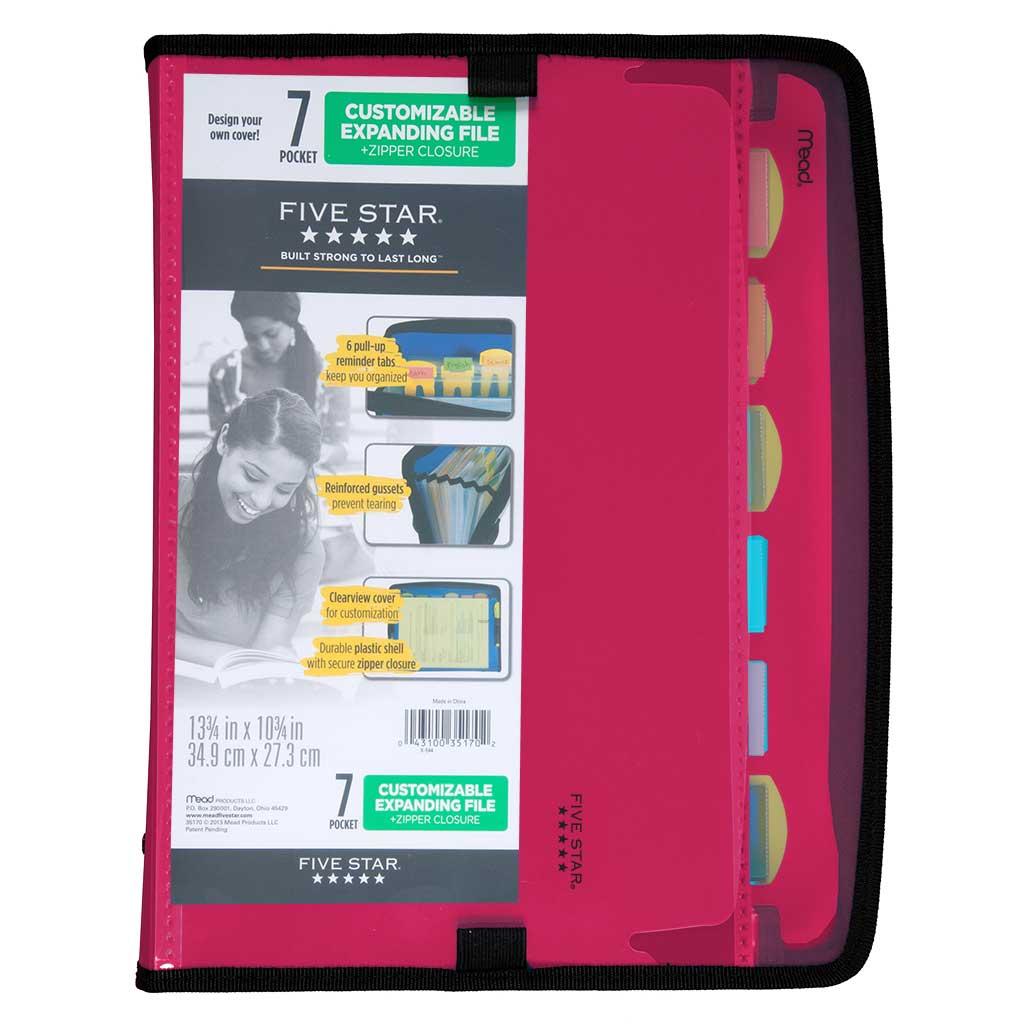Five Star Expanding File, 7Pocket Expandable Folder