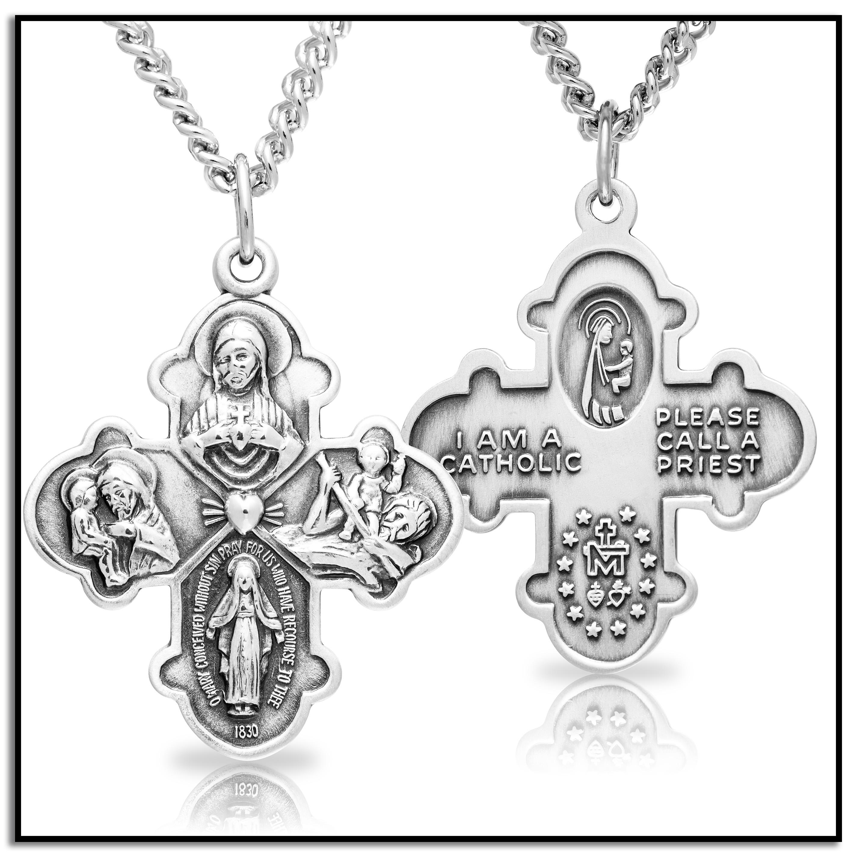 amazon-sterling-silver-four-way-medal-with-antique-finish-and