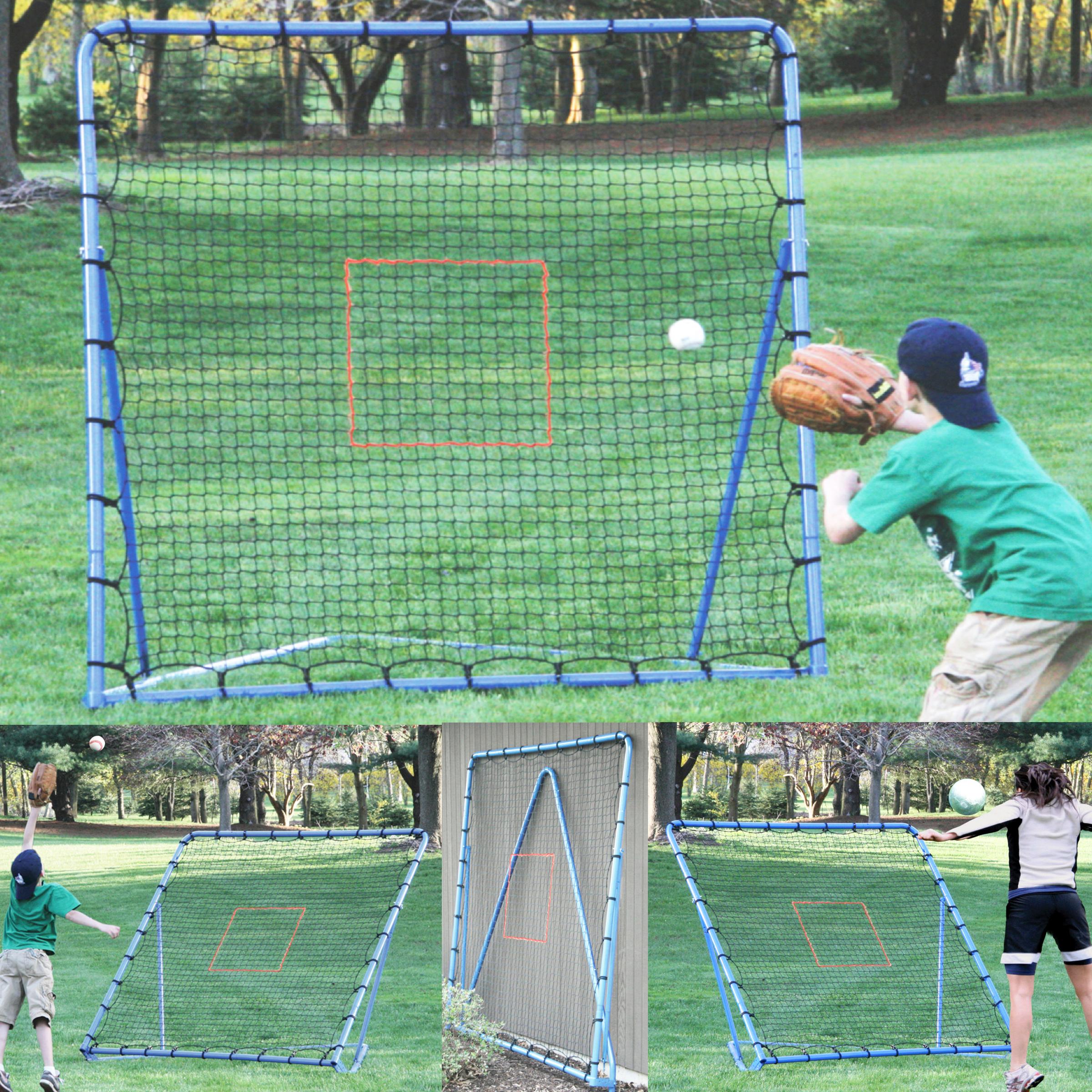 EZGoal MultiSport Folding Rebounder Net, 6 x 6Feet, Blue