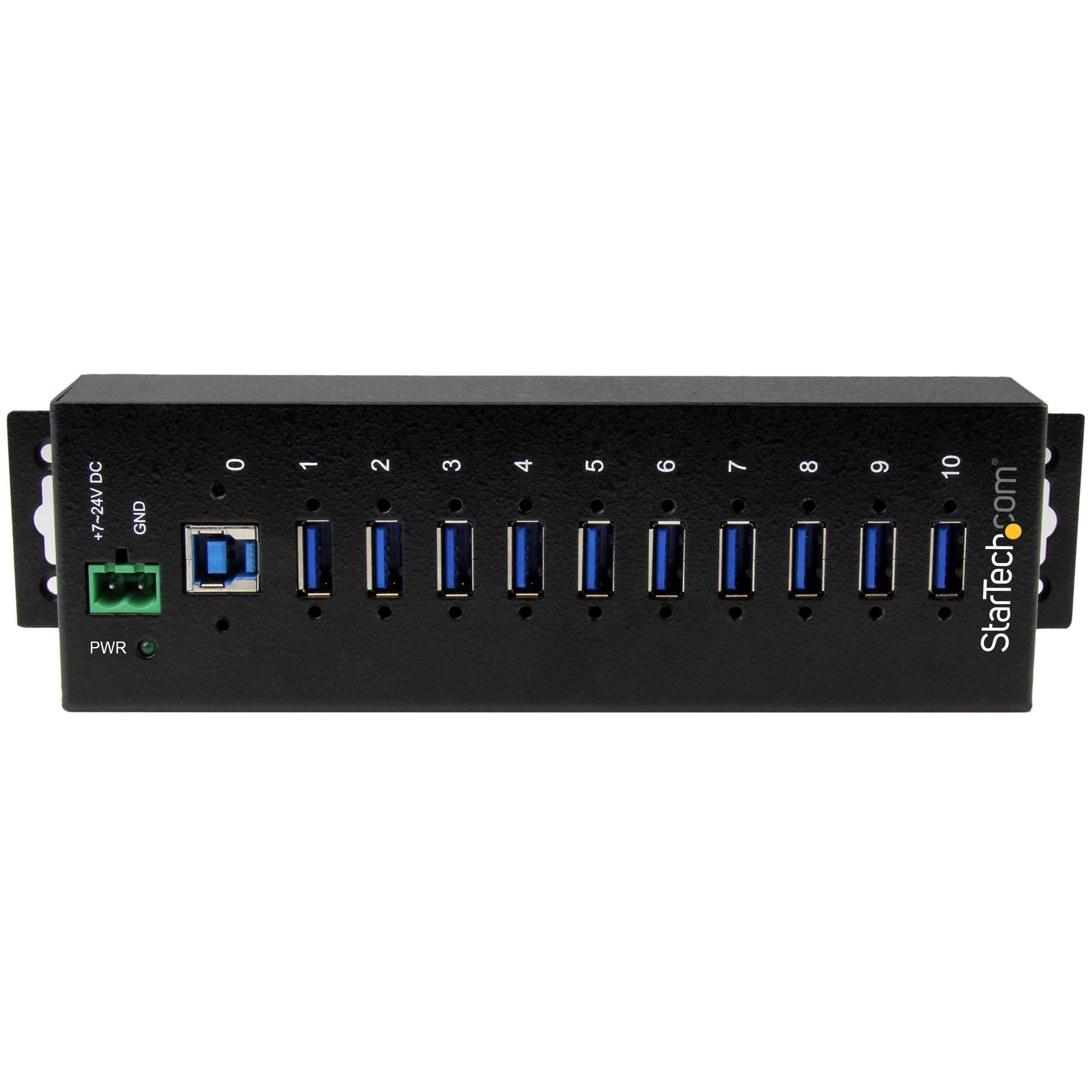 10 Port USB 3.0 Hub Industrial ESD and