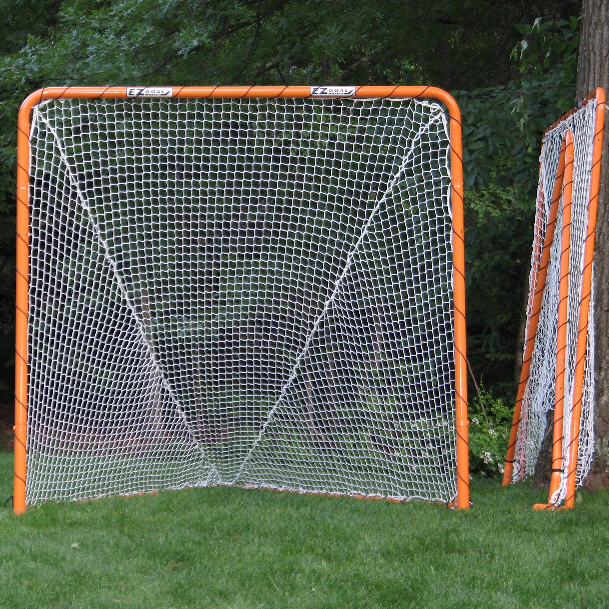 EZGoal Lacrosse Folding Goal, 6 x 6Feet, Orange Sports