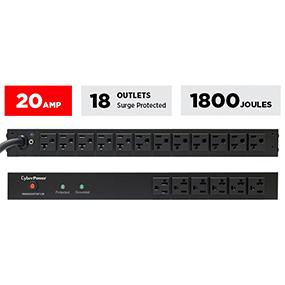 Bеѕt Dеаl CyberPower RKBS20ST6F12R L5-20P 20A 18-Outlet 1U RM Rackbar Surge Suppressor
