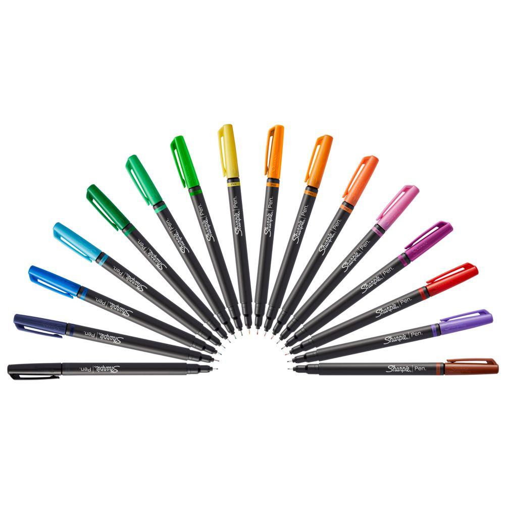 Sharpie Art Pens, Fine Point, Assorted Colors, Hard Case