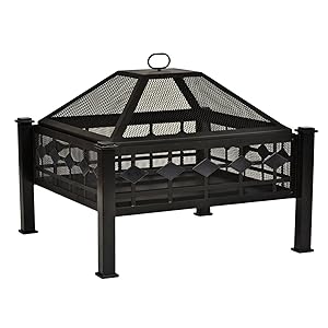 Amazon Com Cobraco Fb8008 Diamond Mesh Fire Pit With Screen And