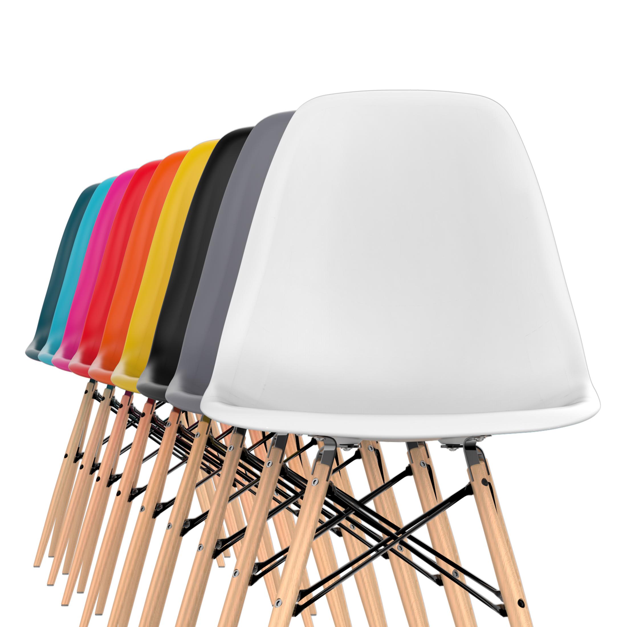 Poly and Bark Vortex Side Chair, White, Set of 2 Chairs