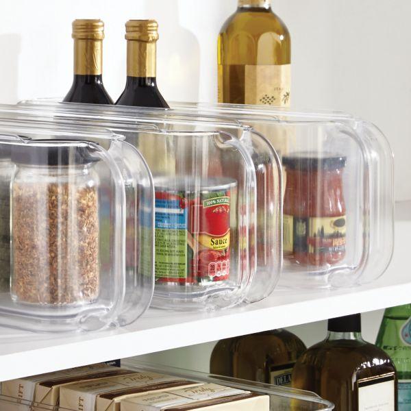 Rubbermaid Small Pantry Organizer Bin, Clear 1951586