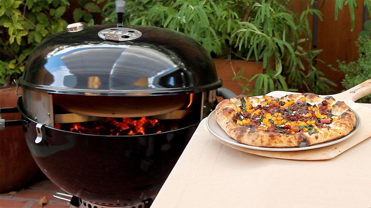 Kettle Grill Pizza Oven Stone Kit 18" 22.5" er BBQ Wood Charcoal