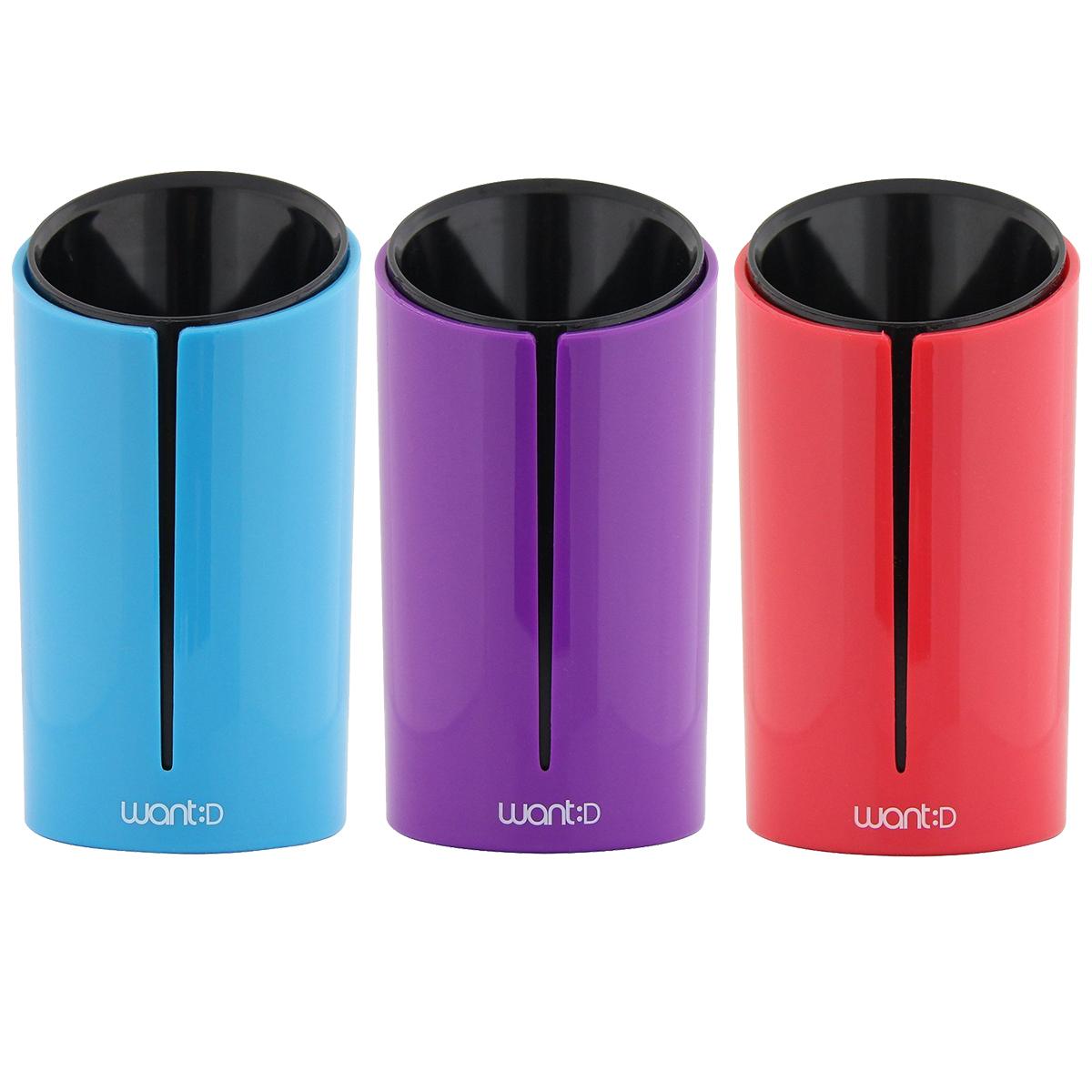 WANTD Pen Pencil Cup, Blue (66281) Office Products