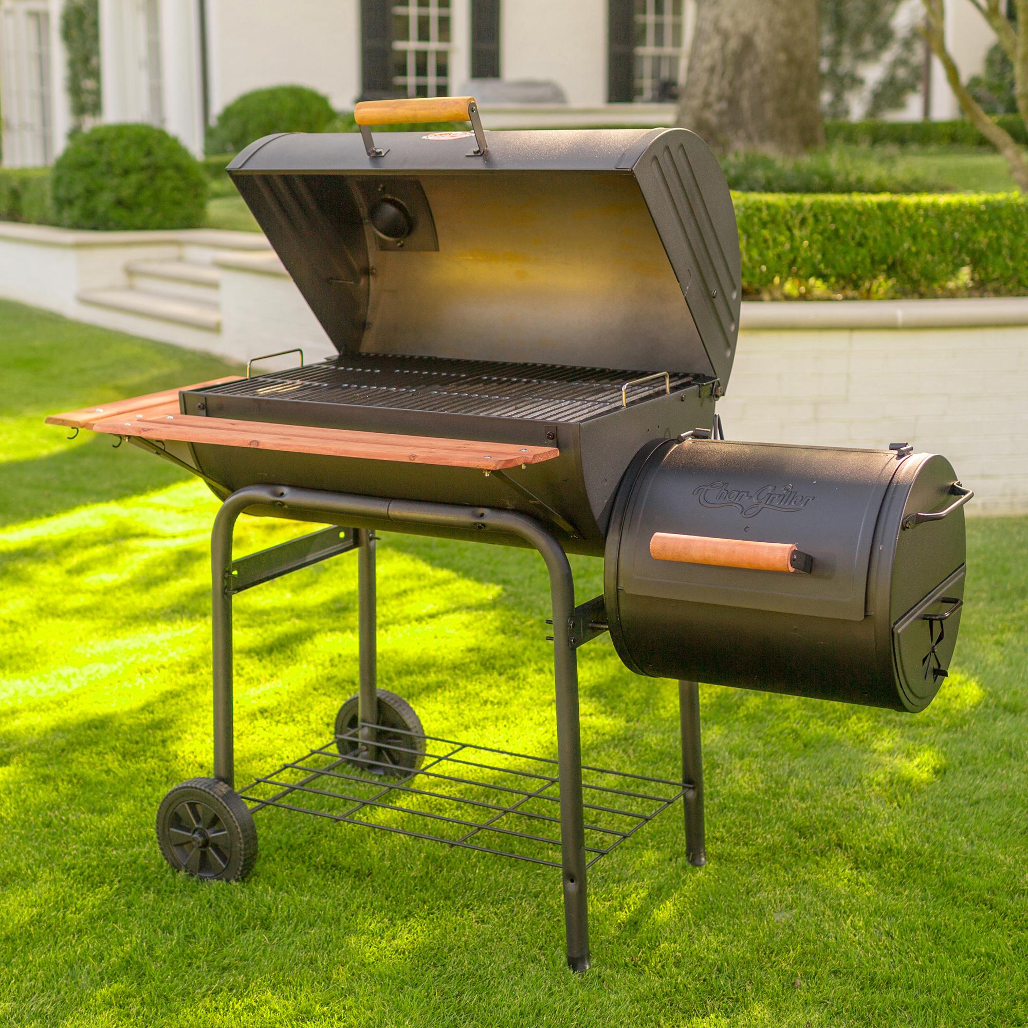 CharGriller 1224 Smokin Pro 830 Square Inch Charcoal Grill with Side Fire Box