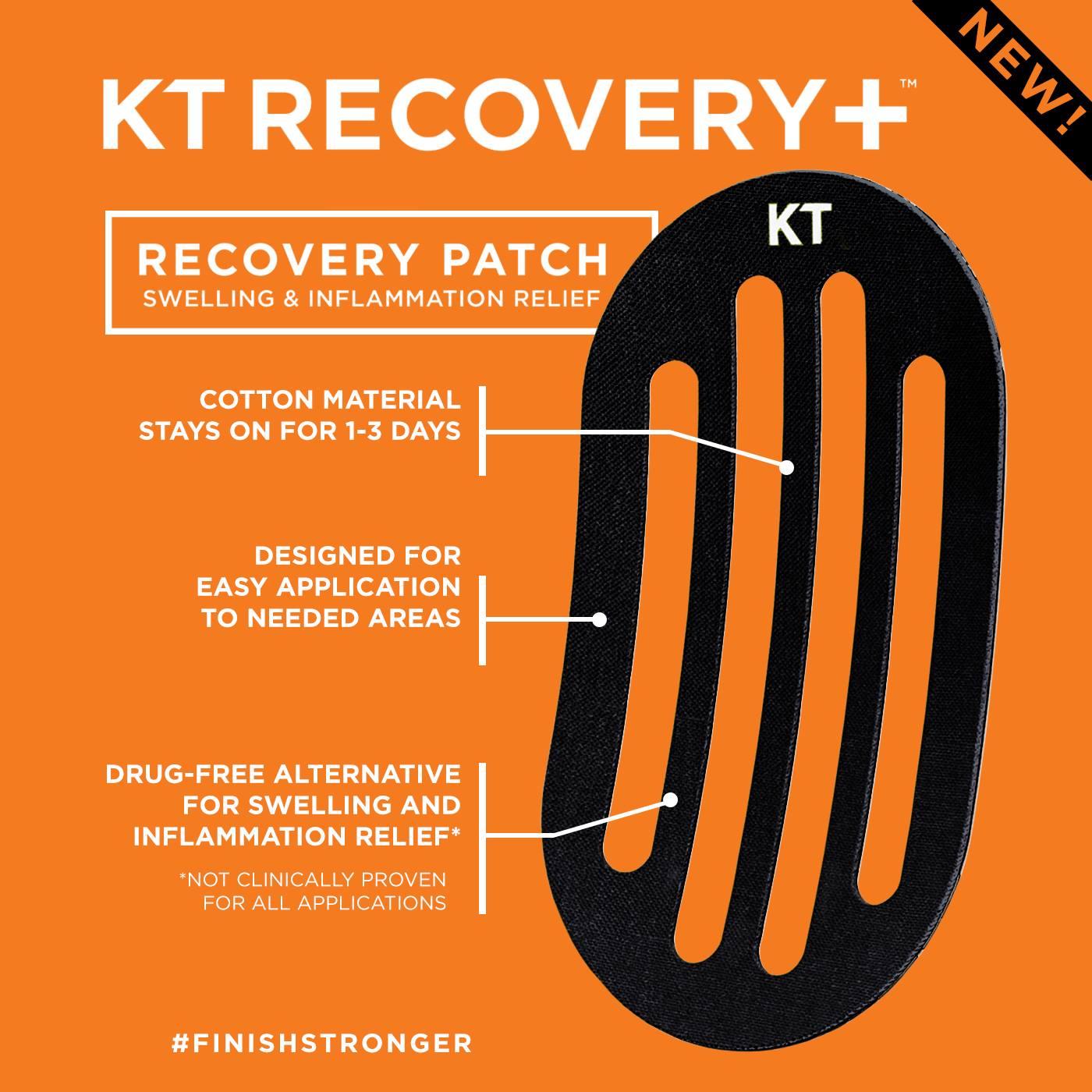 KT Tape Recovery+ Kinesiology DrugFree, Elastic Recovery