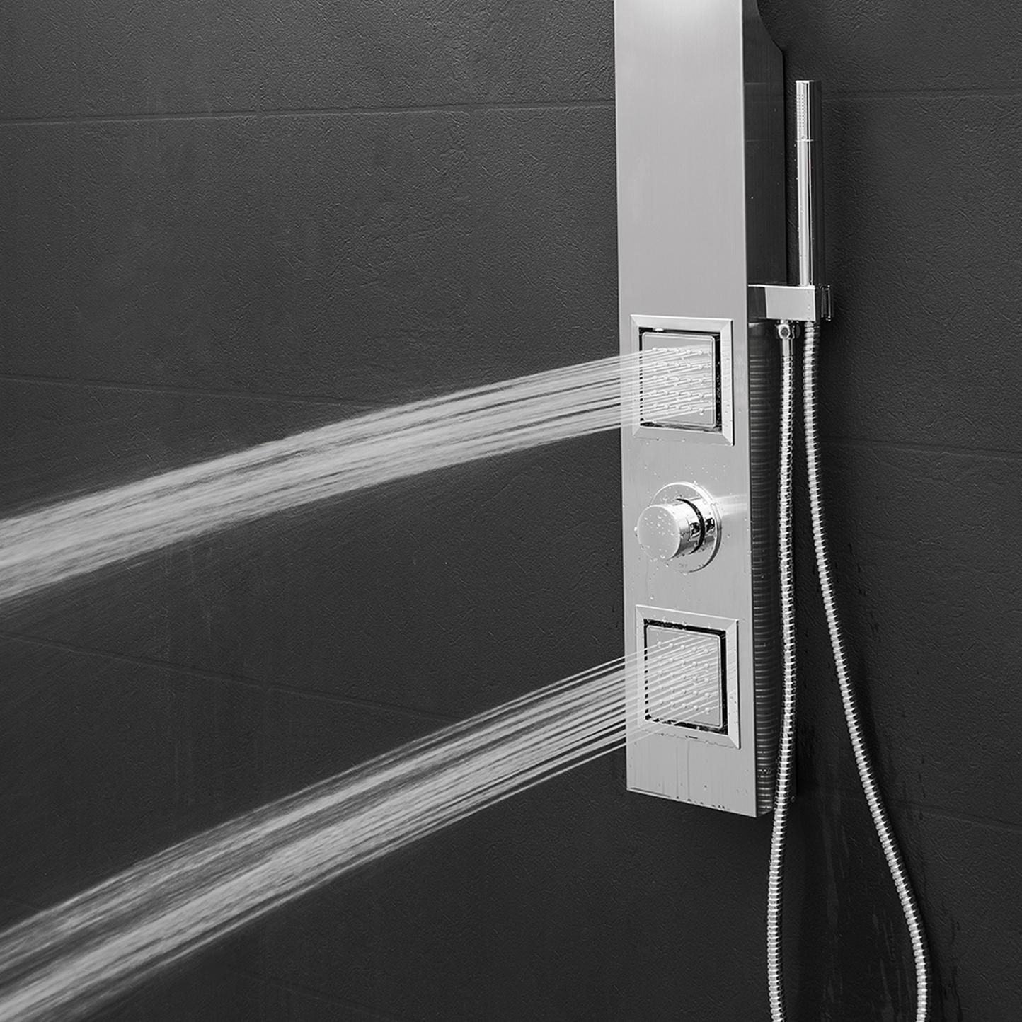 AKDY JX9000 39" Easy Connect Wall Mount Stainless Steel Rainfall Style