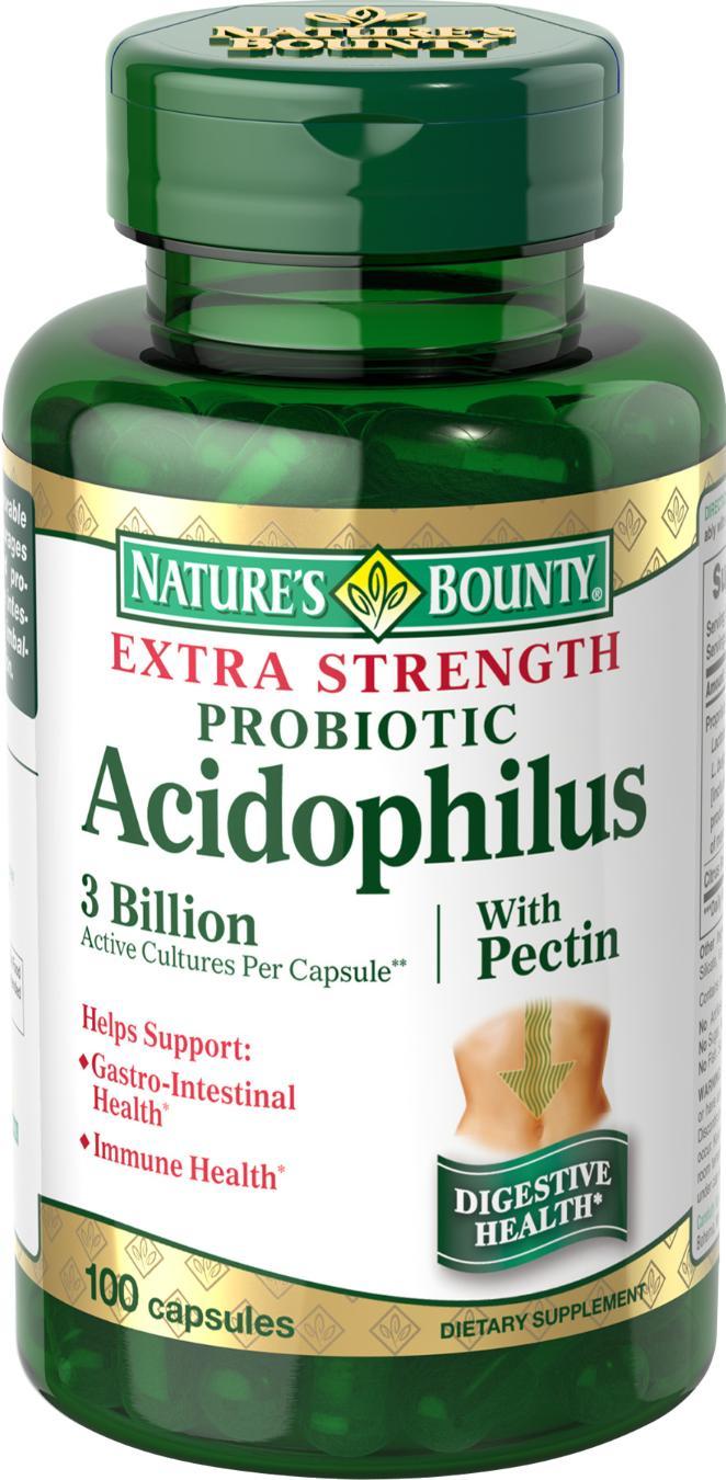 Nature's Bounty Probiotic Acidophilus with Pectin, Extra