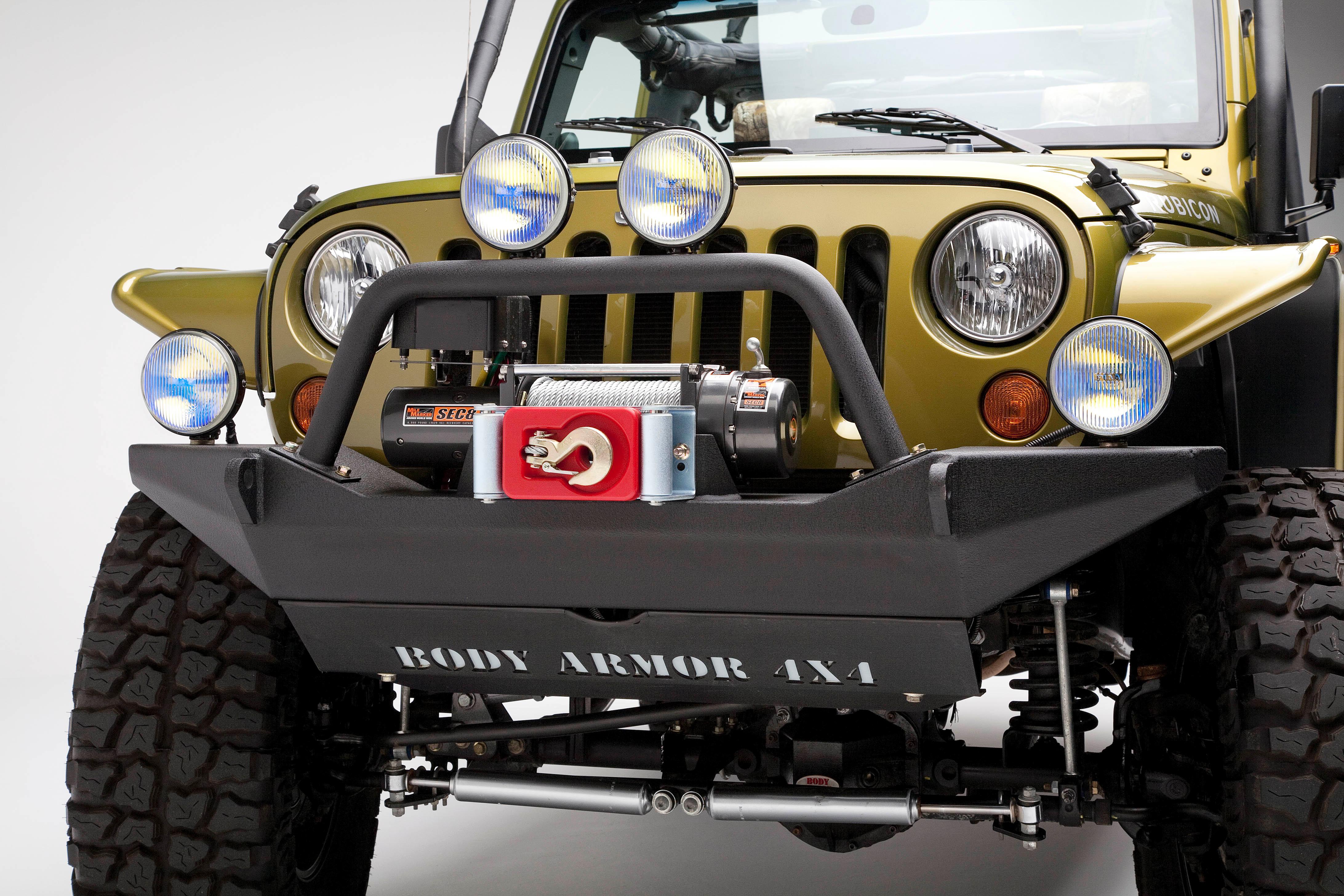 Body Armor 4x4 JK19531 Black Steel Front Winch Bumper