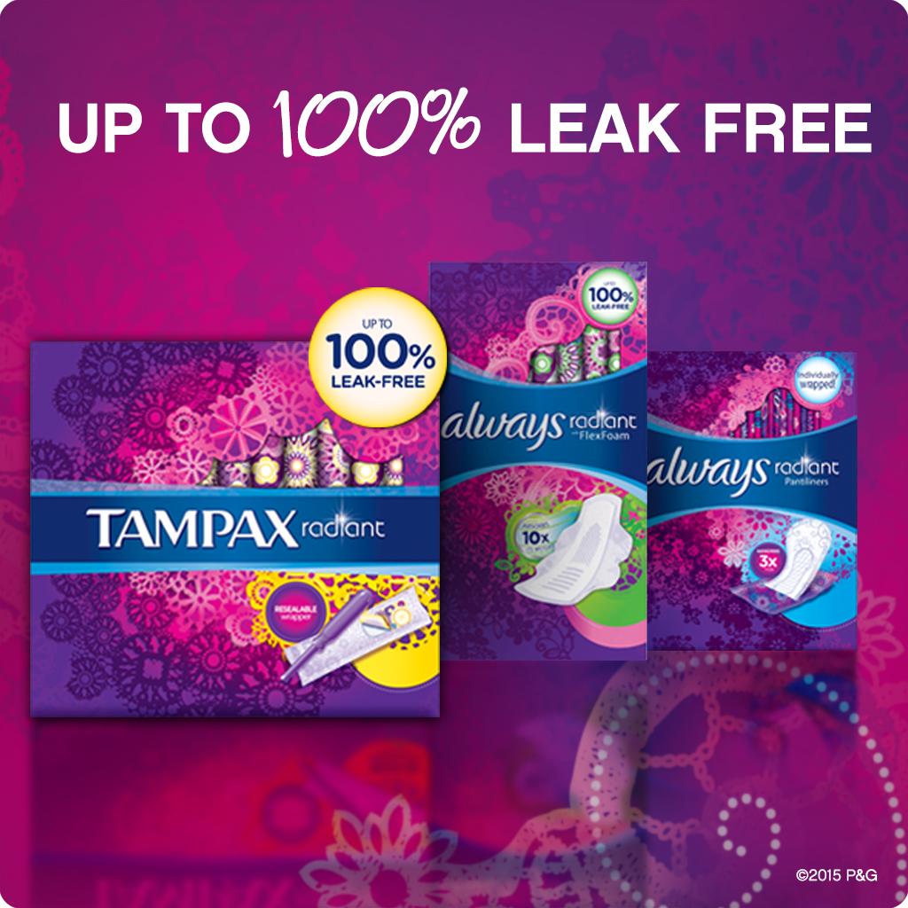 Always Totally Teen Always Radiant Infinity Pads, 14 Count