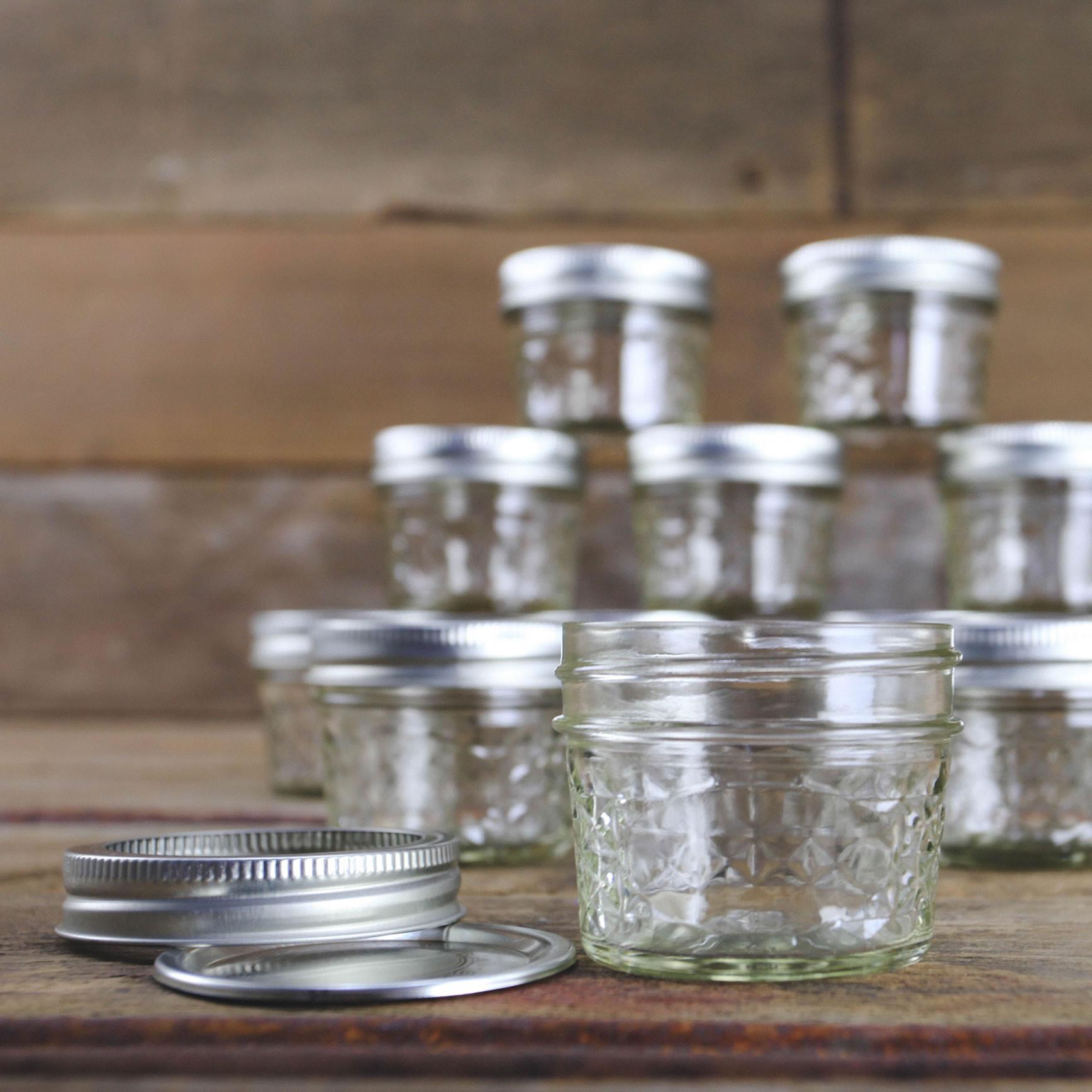 Ball Mason 4oz Quilted Jelly Jars with Lids and Bands, Set of 12