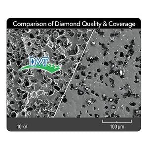 DMT Diamond uniformity, coverage, surface flatness