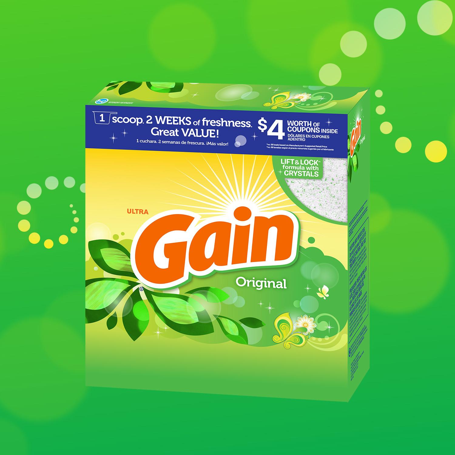 Gain HEC Ultra Original Powder Laundry Detergent, 80 Loads, 91 Oz Prime Pantry