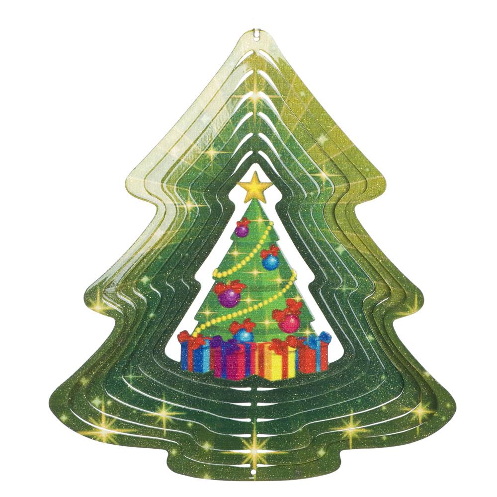 Iron Stop H81510 Designer Christmas Tree Wind Spinner