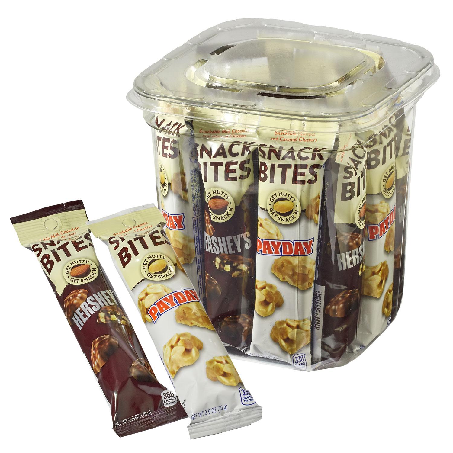 HERSHEY'S Snack Bites Assortment Canister, 52.5 Ounce