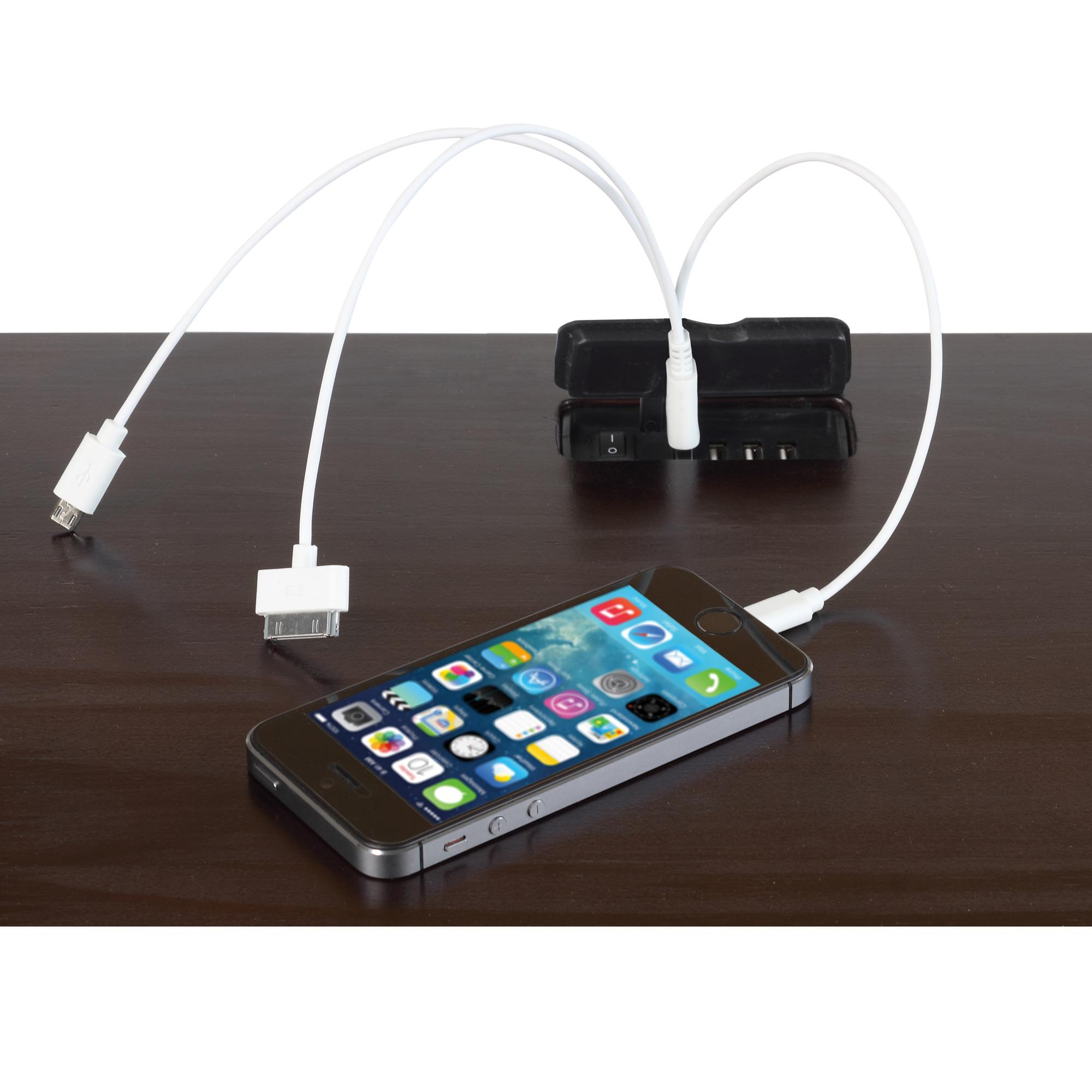 Casual Home Night Stand with USB Port, 24.5Inch, Warm