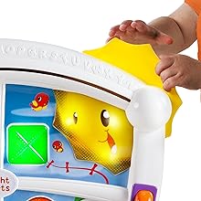 bright starts lights baby learn and giggle activity station