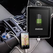 cup holder power adapter splitter USB ports DC car electrical truck suv cupholder