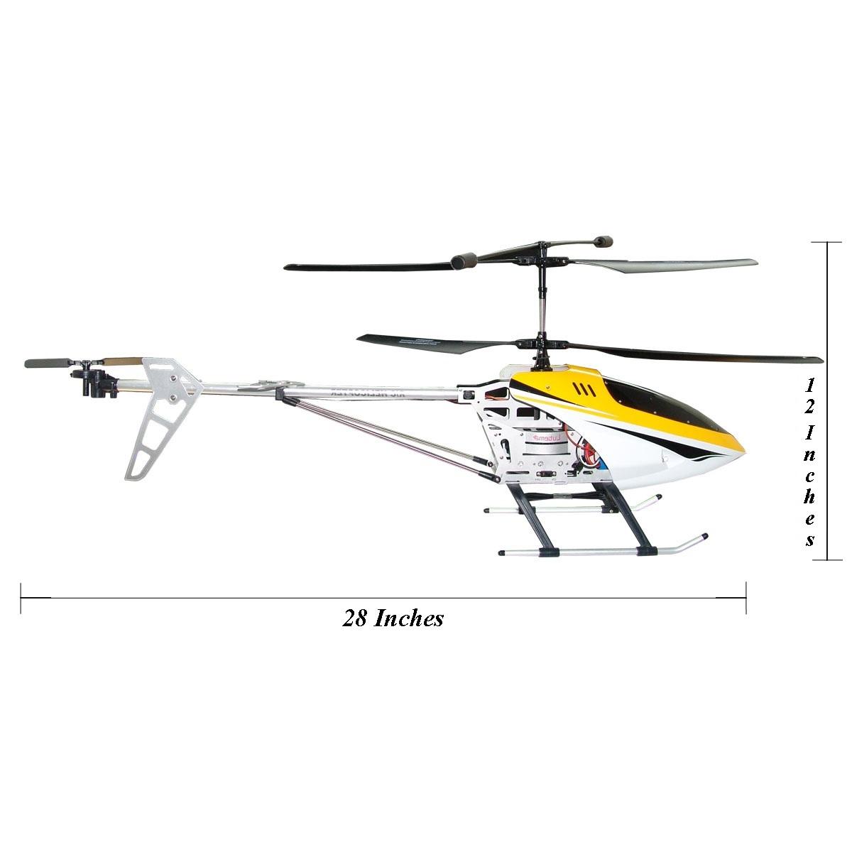 Lutema 3.5CH Remote Control Helicopter, Yellow, Large Toys & Games