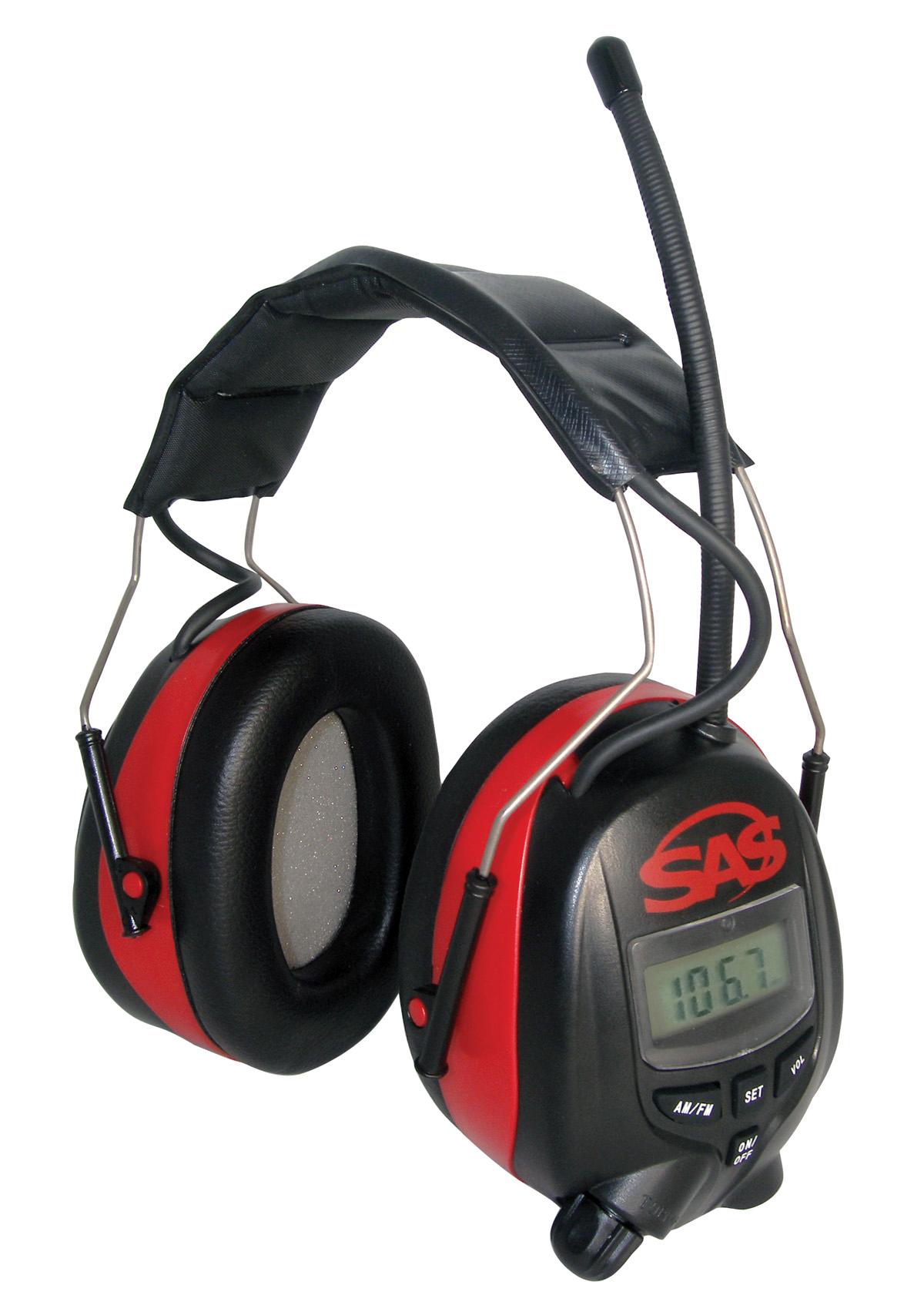 SAS Safety 6108 Digital Earmuff Hearing Protection with AM/Fm Radio