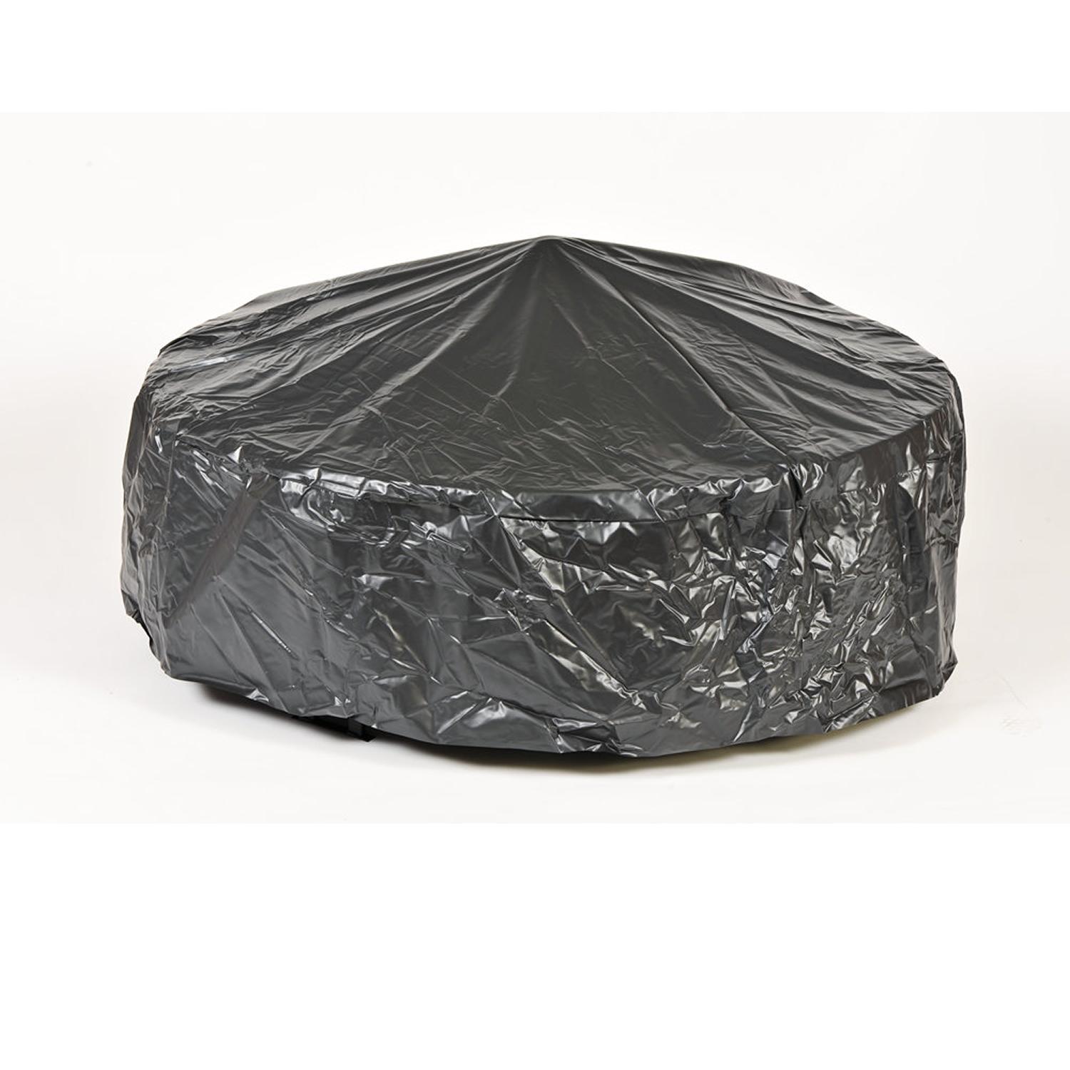 CobraCo Steel Mesh Rim Fire Pit and Two Bench Set with Screen and Cover FB6400750