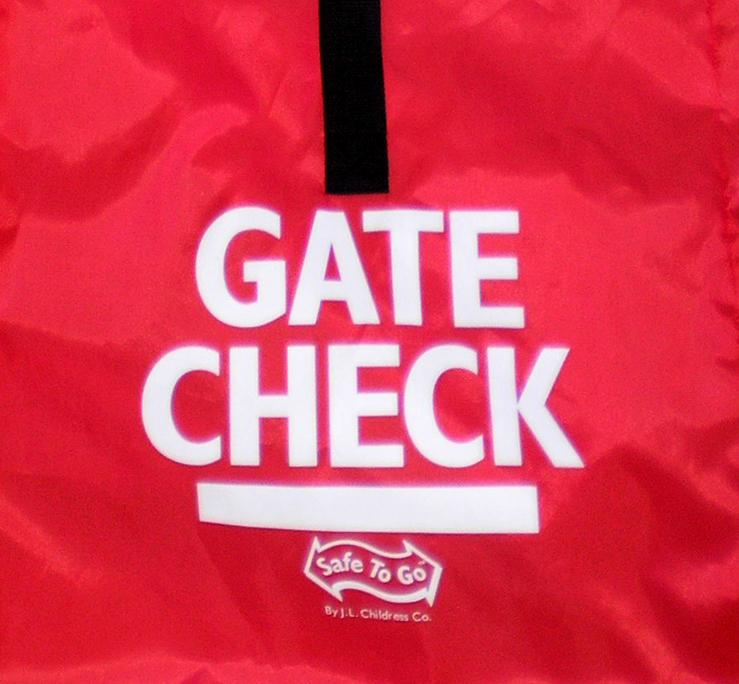 JL Childress Gate Check Bag for Car Seats, Red Baby