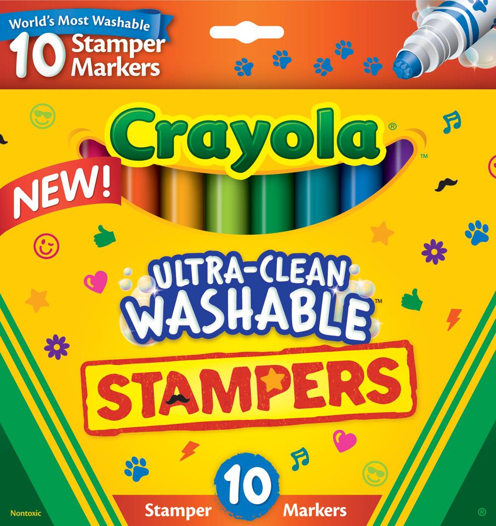 Crayola UltraClean; Stamper Markers; Art Tools; 10 ct