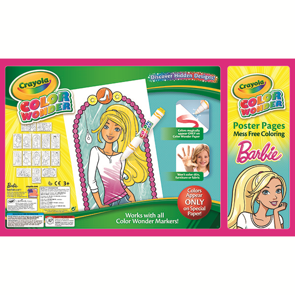 Amazon.com: Crayola Barbie Color Wonder Mess Free Poster Pages: Toys ...