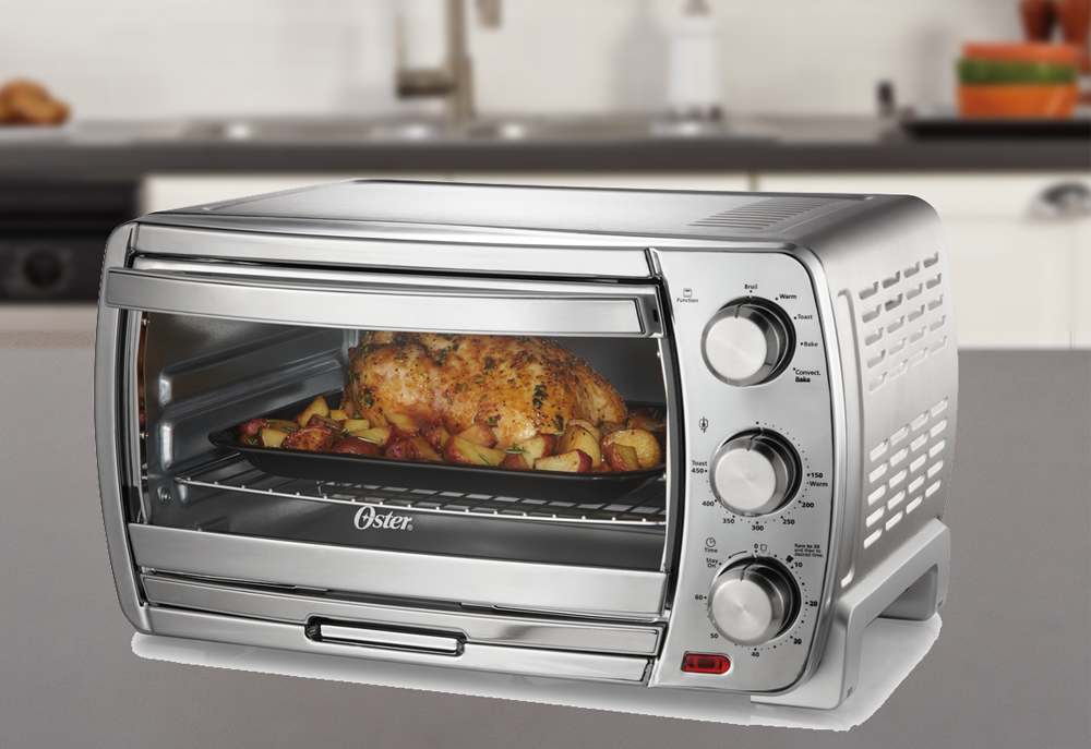 Oster TSSTTVSK01 Extra Large Convection Toaster Oven, Brushed Chrome eBay