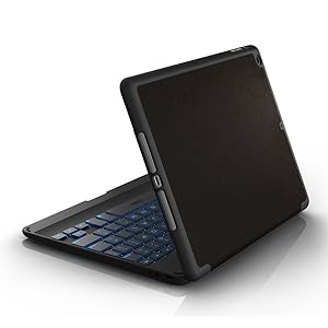 AGG Folio Case Hinged with Backlit Bluetooth Keyboard for iPad Air