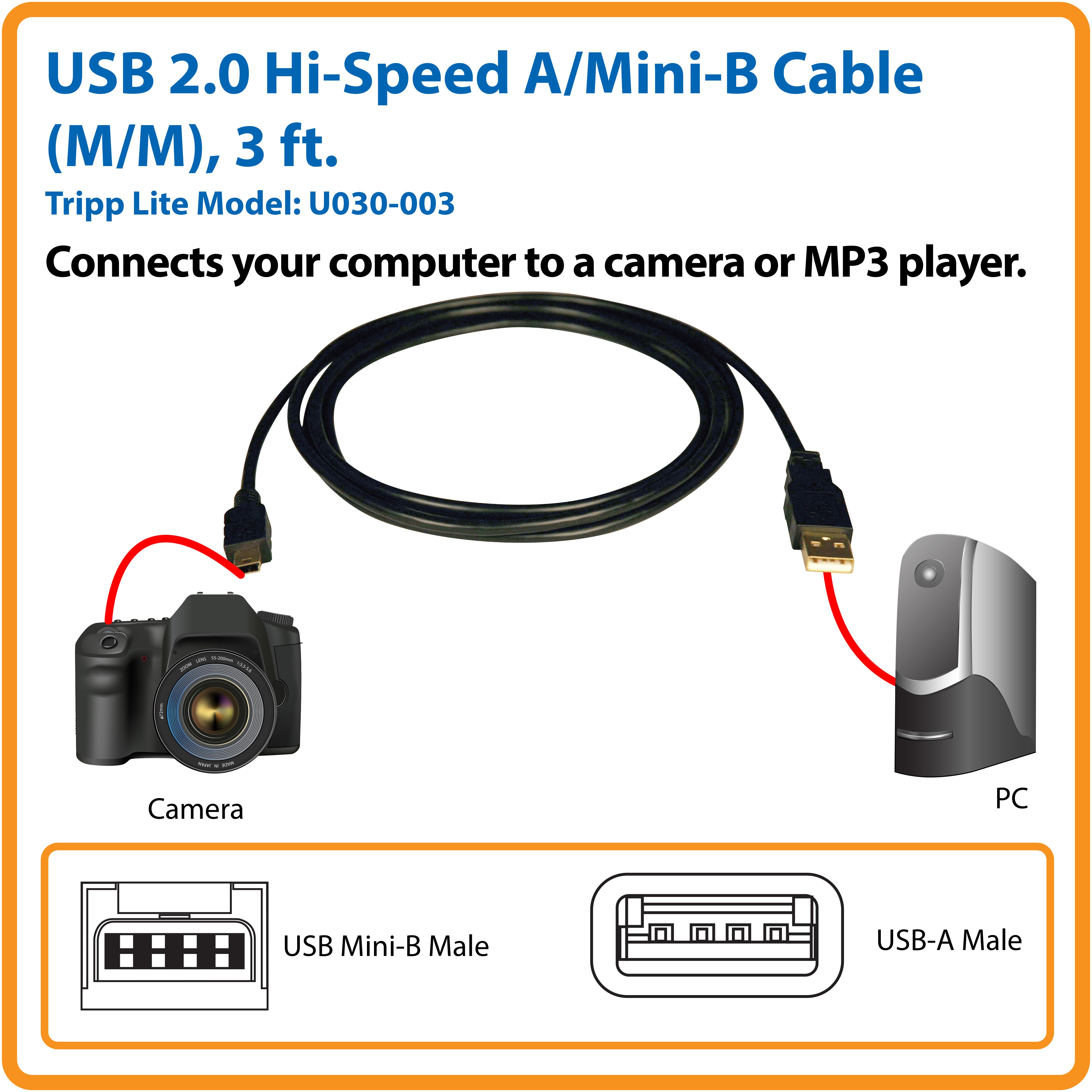 Tripp Lite USB 2.0 HiSpeed A to MiniB Cable (A to 5Pin