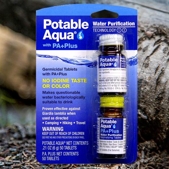 Potable Aqua Water Purification Tablets with PA Plus