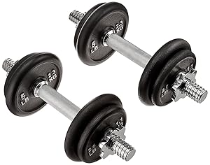 amazonbasics adjustable barbell set