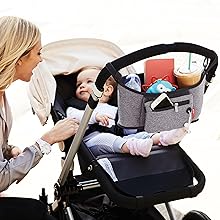stroller organizer hop universal skip grab heather grey