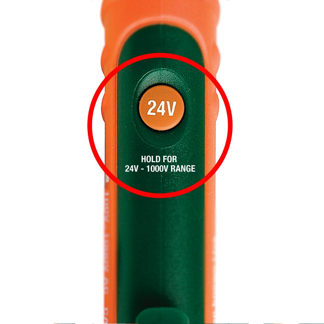 Extech DV25 DualRange AC Voltage Detector with Flashlight Voltage