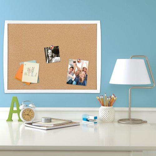 Quartet Cork Bulletin Board, 17"x23", White Frame (33271