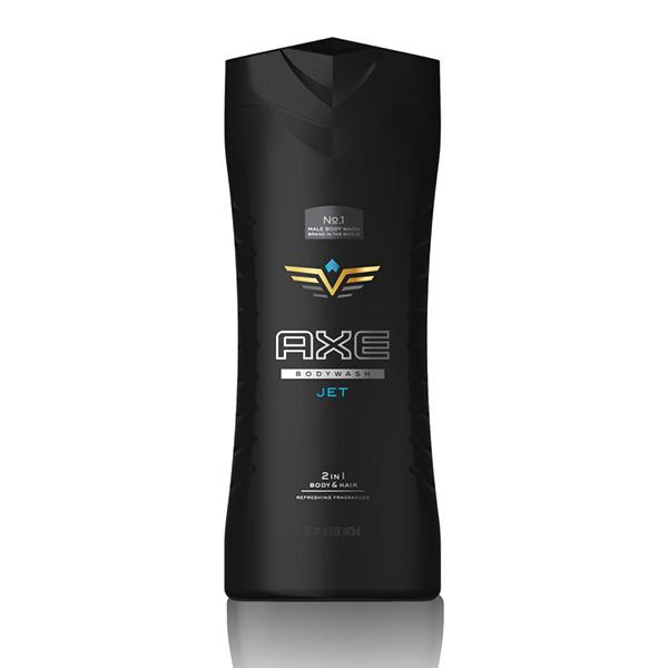 AXE 2 in 1 Body Wash and Shampoo for Men, Jet, 16 oz