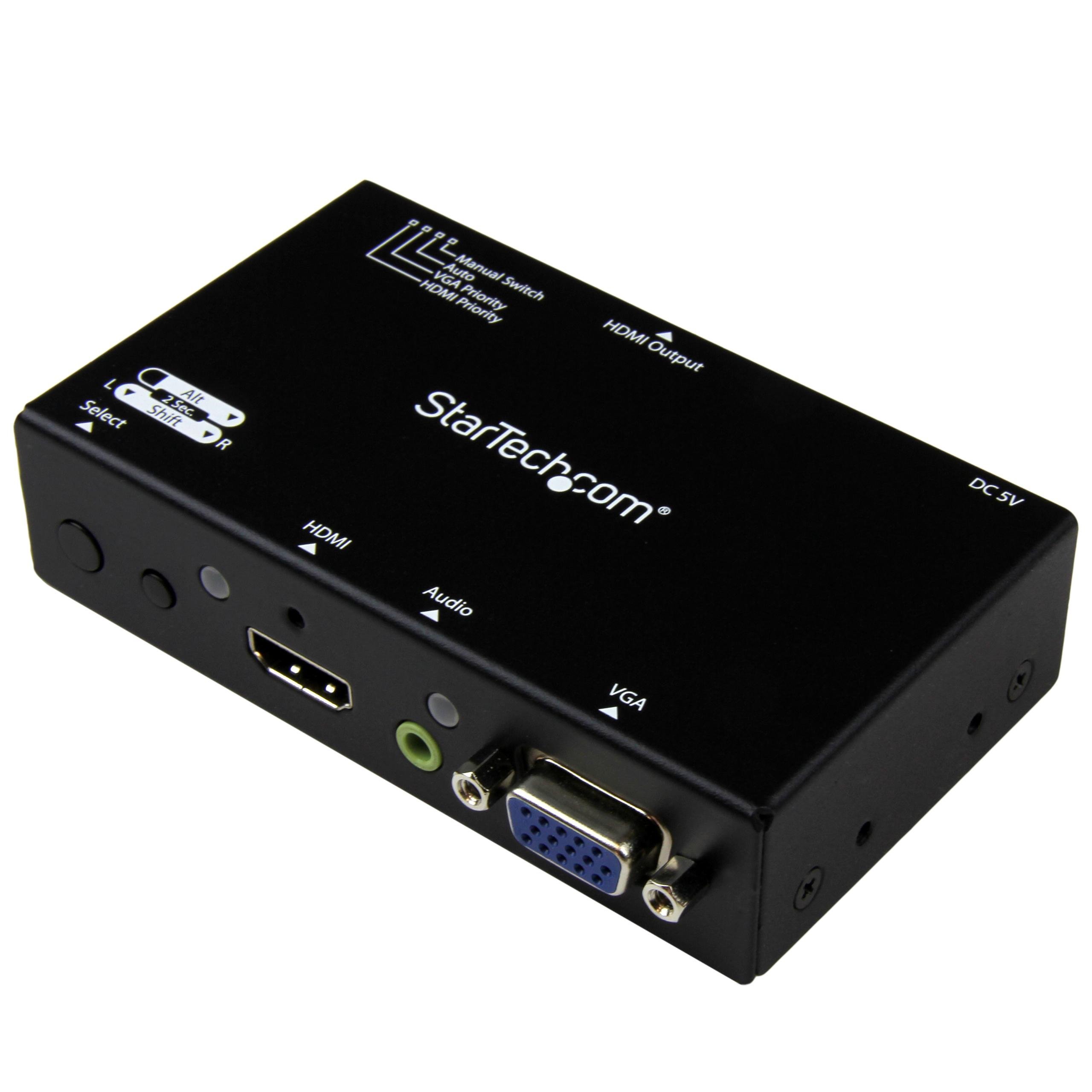 2x1 HDMI+VGA to HDMI Converter Switch w