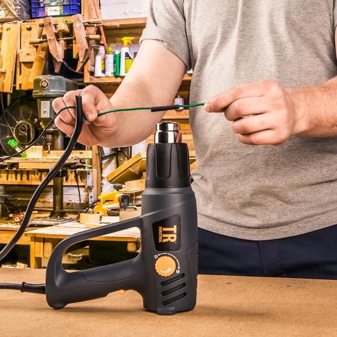 TR Industrial 89200 1500W Heat Gun Kit with Variable Temperature Control