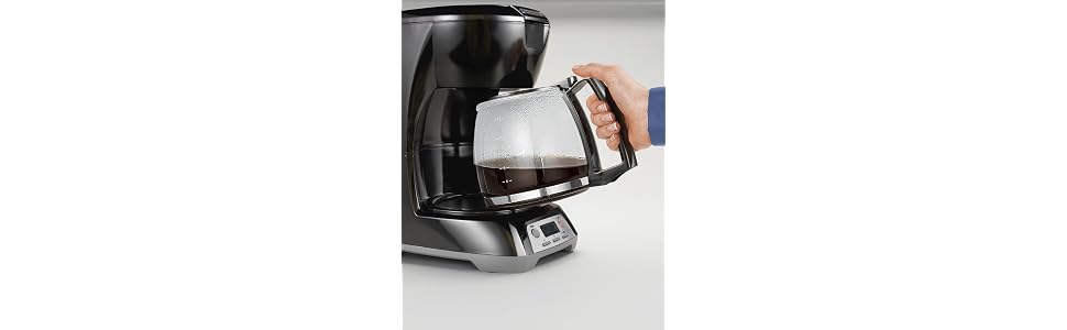 Amazon.com: Proctor Silex (43673) Cafetera de 12 tazas programable, Negro :  Hogar y Cocina