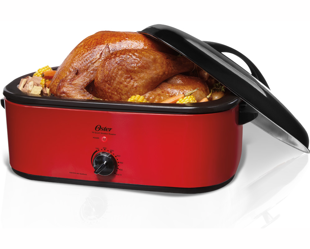 Oster Smoker Roaster Oven, 16Quart, Red Smoke (CKSTROSMK18